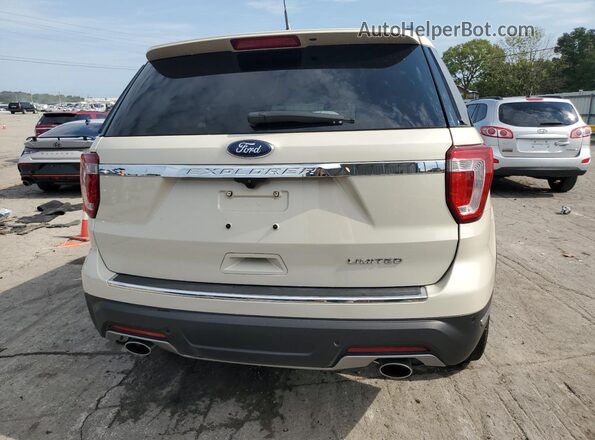 1FM5K7F85JGC80945 2018 FORD FORD EXPLORER Cream უკანა ხედი