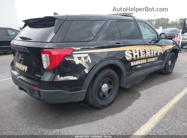 1FM5K8AB0MGA19400 2021 FORD POLICE INTERCEPTOR Черный Задняя правая четверть