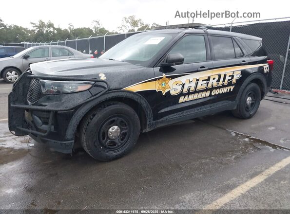 1FM5K8AB0MGA19400 2021 FORD POLICE INTERCEPTOR Черный Передняя левая четверть