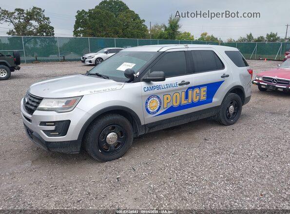 1FM5K8AR2HGD92408 2017 FORD POLICE INTERCEPTOR Silver Vista tres cuartos delantera izquierda