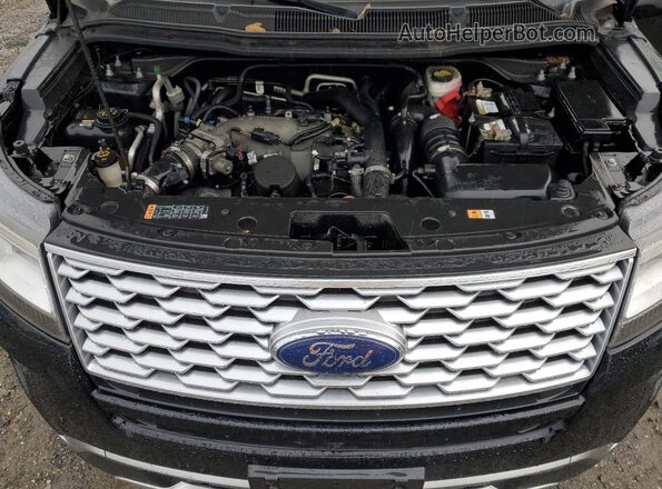 1FM5K8HTXJGA52754 2018 FORD FORD EXPLORER Black Вид підкапотного простору