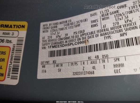 1FMEE5DH5PLC09081 2023 FORD BRONCO Синий Вид подкапотного пространства