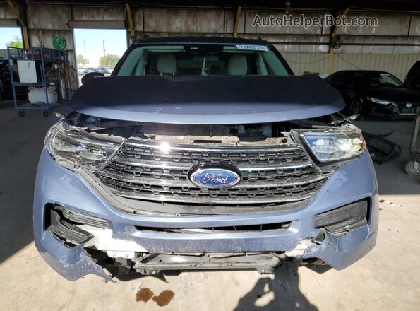 1FMSK7DH5MGB71640 2021 FORD FORD EXPLORER Blue Front view