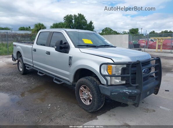 1FT7W3B61HEE98594 2017 FORD F350 Серебряный Передняя правая четверть