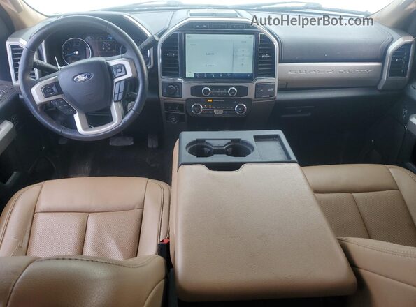 1FT8X2BT6NEG10951 2022 FORD F250 Blue Вид панелі приладів