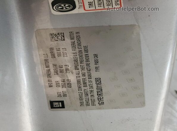 1G1FE1R78J0116283 2018 CHEVROLET CAMARO Silver Widok komory silnika