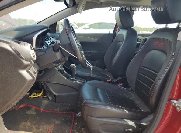 1G1JF6SB7J4100605 2018 CHEVROLET SONIC Maroon Vista interior delantera