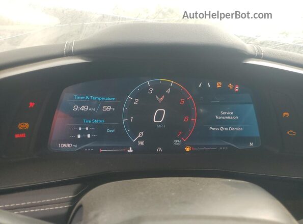 1G1YA2D40R5114730 2024 CHEVROLET CORVETTE Blue Instrument cluster view