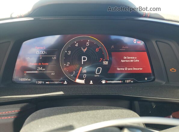 1G1YA3D40R5115902 2024 CHEVROLET CORVETTE White Instrument cluster view