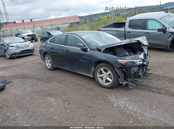 1G1ZB5ST7JF216988 2018 CHEVROLET MALIBU Черный Передняя правая четверть