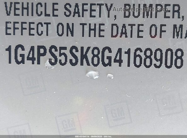 1G4PS5SK8G4168908 2016 BUICK VERANO White Շարժիչի բաժամունքի տեսք