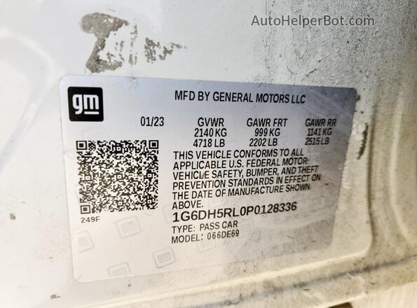 1G6DH5RL0P0128336 2023 CADILLAC CT4 Белый Вид подкапотного пространства