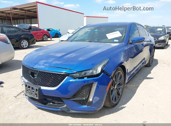 1G6DP5RK7L0129343 2020 CADILLAC CT5 Синий Передняя левая четверть