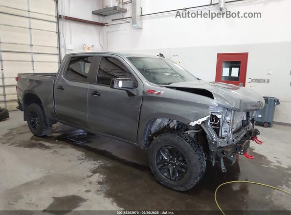 1GCPYFED2NZ185452 2022 CHEVROLET SILVERADO Серый Передняя правая четверть
