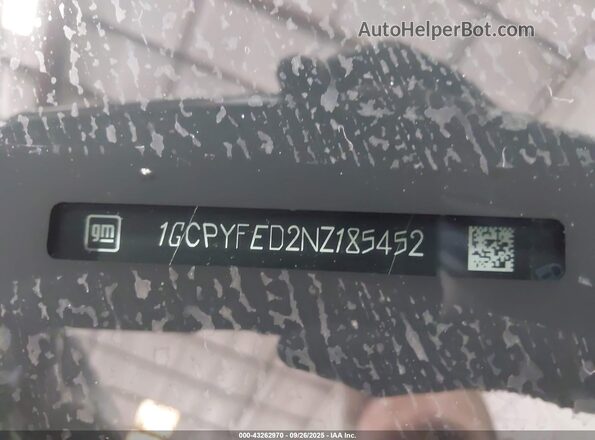1GCPYFED2NZ185452 2022 CHEVROLET SILVERADO Серый Вид подкапотного пространства