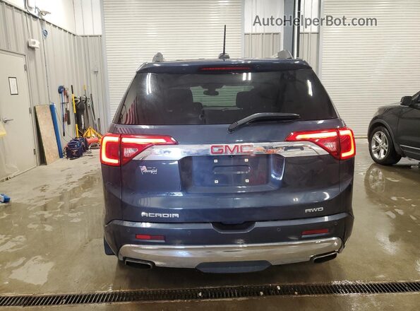 1GKKNXLS1JZ214710 2018 GMC ACADIA Синий Вид сзади