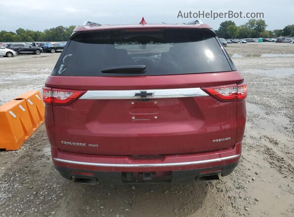 1GNEVKKWXMJ210844 2021 CHEVROLET TRAVERSE Maroon Вид ззаду