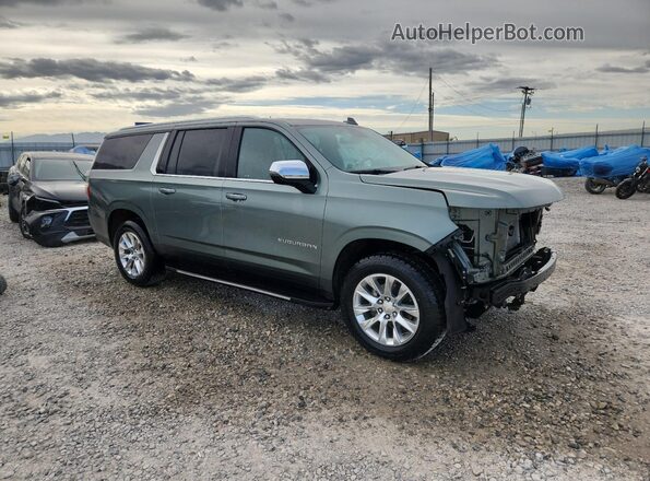 1GNSCFKD0PR249785 2023 CHEVROLET SUBURBAN Зеленый Передняя правая четверть