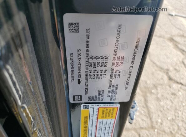 1GYS4FKL5PR370075 2023 CADILLAC ESCALADE Black Engine compartment view