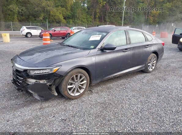 1HGCV1F10MA035174 2021 HONDA ACCORD Серый Передняя левая четверть