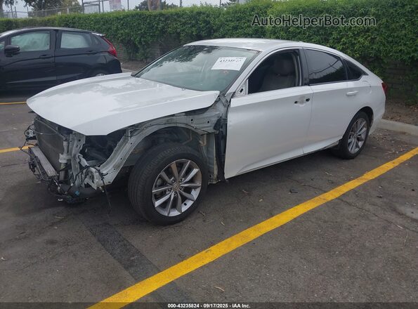 1HGCV1F13MA033015 2021 HONDA ACCORD Белый Передняя левая четверть