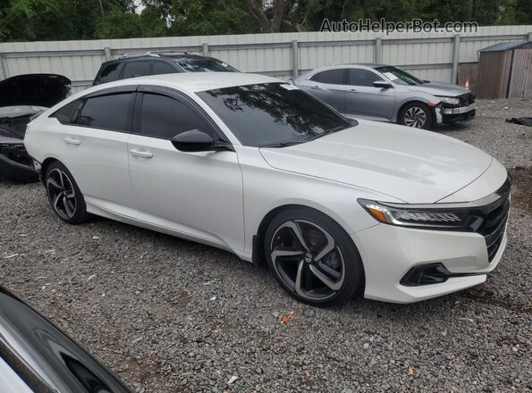 1HGCV1F37NA083452 2022 HONDA ACCORD Белый Передняя правая четверть