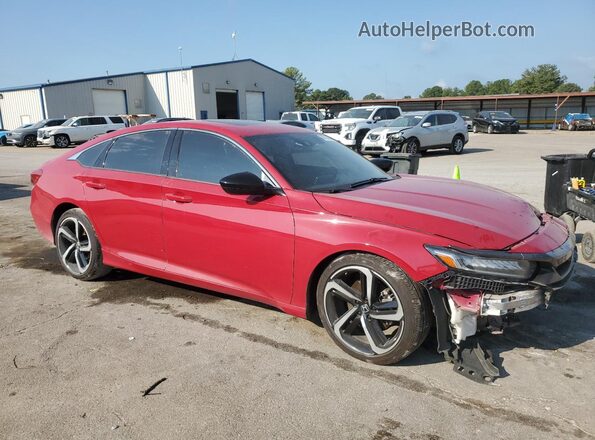 1HGCV2F39MA013178 2021 HONDA ACCORD Red Передня права чверть