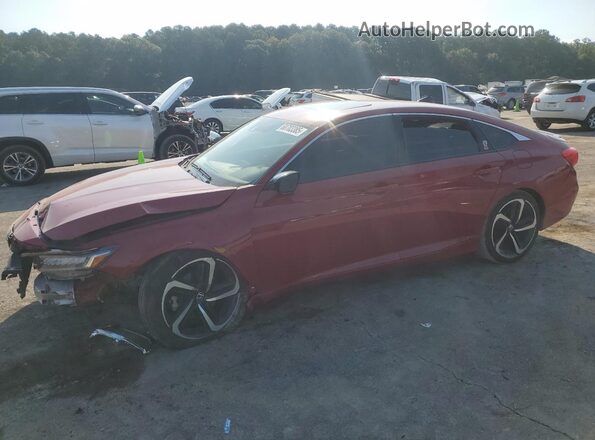1HGCV2F39MA013178 2021 HONDA ACCORD Red Передня ліва чверть