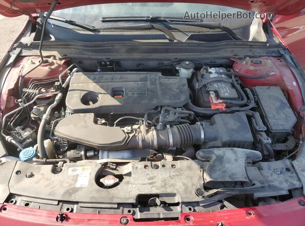 1HGCV2F39MA013178 2021 HONDA ACCORD Red Вид задньої частини салону