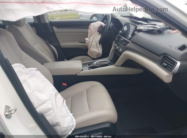 1HGCV3F57JA016504 2018 HONDA ACCORD HYBRID Белый Вид салона спереди