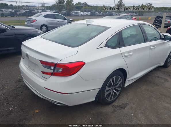 1HGCV3F57JA016504 2018 HONDA ACCORD HYBRID Белый Задняя правая четверть