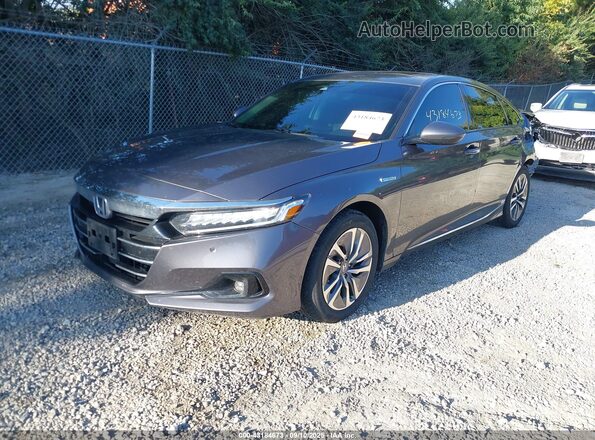 1HGCV3F5XMA005002 2021 HONDA ACCORD HYBRID Gray Przód lewy