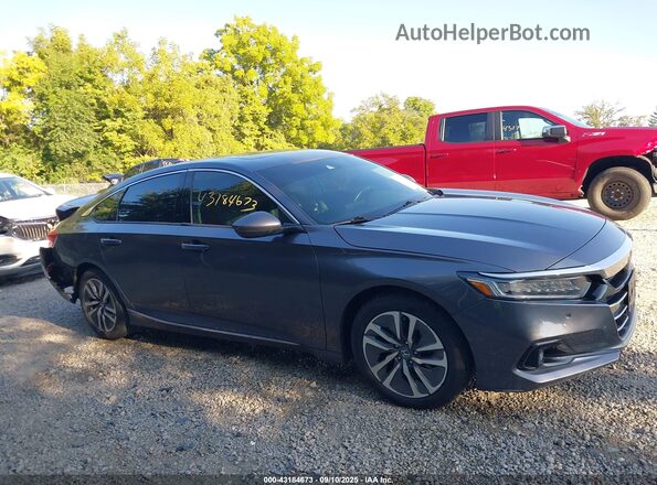 1HGCV3F5XMA005002 2021 HONDA ACCORD HYBRID Gray Widok wnętrza 360 stopni