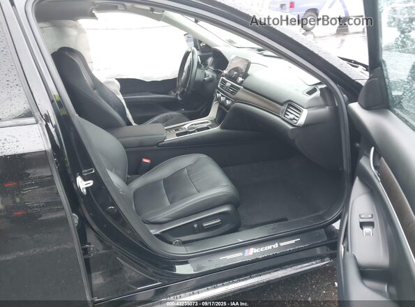 1HGCV3F9XMA013300 2021 HONDA ACCORD HYBRID Черный Вид салона спереди