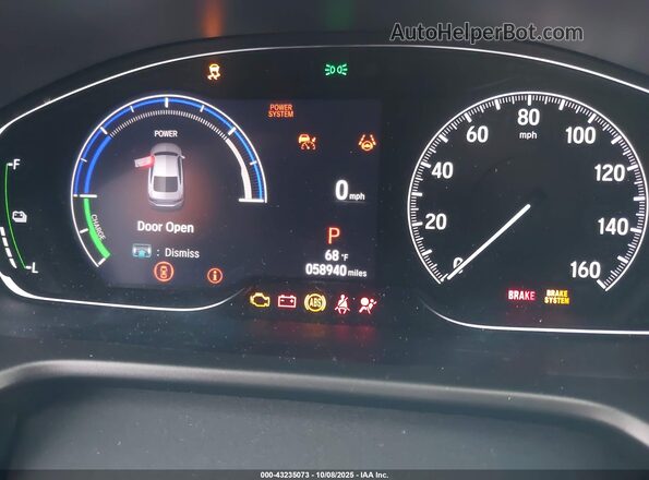 1HGCV3F9XMA013300 2021 HONDA ACCORD HYBRID Черный Вид задних сидений