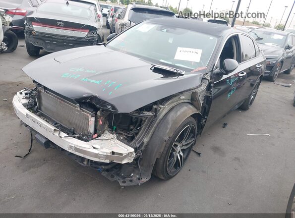 1HGCV3F9XNA015789 2022 HONDA ACCORD HYBRID Черный Передняя левая четверть
