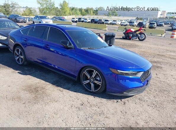 1HGCY2F52RA068040 2024 HONDA ACCORD HYBRID Синий Передняя правая четверть