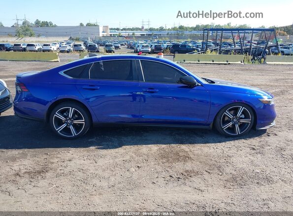 1HGCY2F52RA068040 2024 HONDA ACCORD HYBRID Синий Вид задней части салона