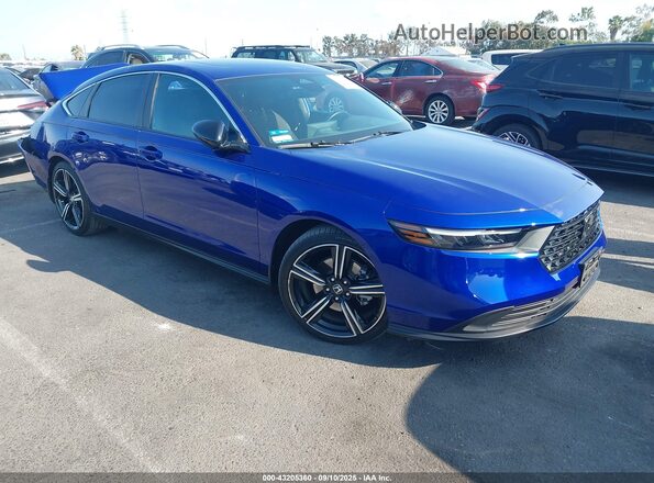 1HGCY2F59PA068436 2023 HONDA ACCORD HYBRID Синий Передняя правая четверть