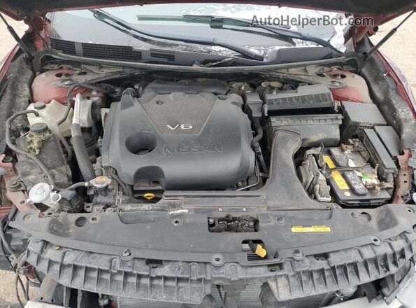 1N4AA6AP1JC388457 2018 NISSAN MAXIMA Бордовый Вид задней части салона