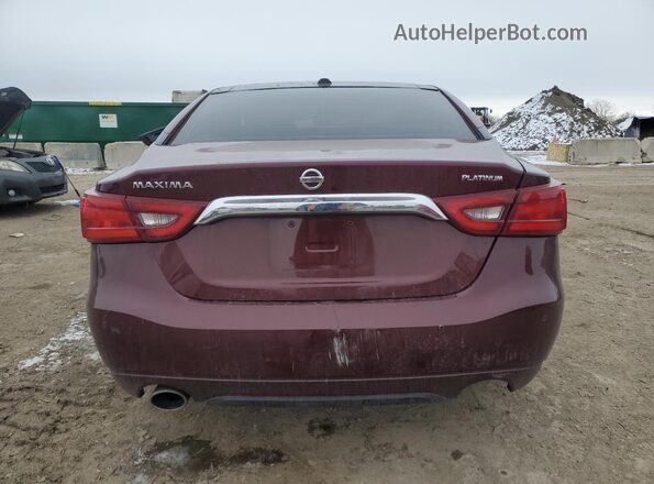 1N4AA6AP1JC388457 2018 NISSAN MAXIMA Бордовый Вид сзади