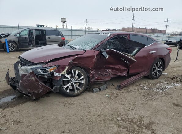 1N4AA6AP1JC388457 2018 NISSAN MAXIMA Бордовый Передняя левая четверть