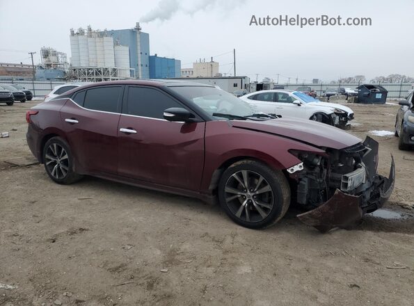 1N4AA6AP1JC388457 2018 NISSAN MAXIMA Бордовый Передняя правая четверть