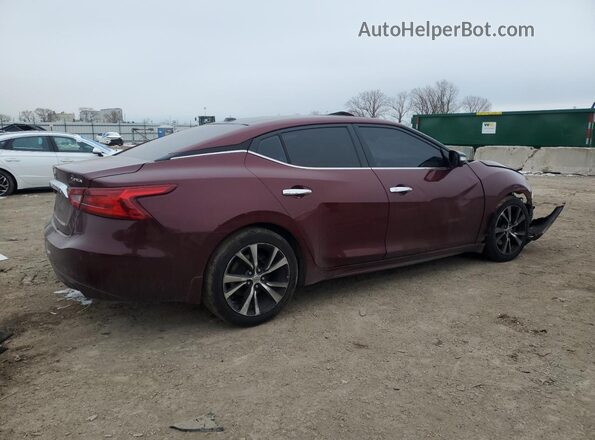 1N4AA6AP1JC388457 2018 NISSAN MAXIMA Бордовый Задняя правая четверть