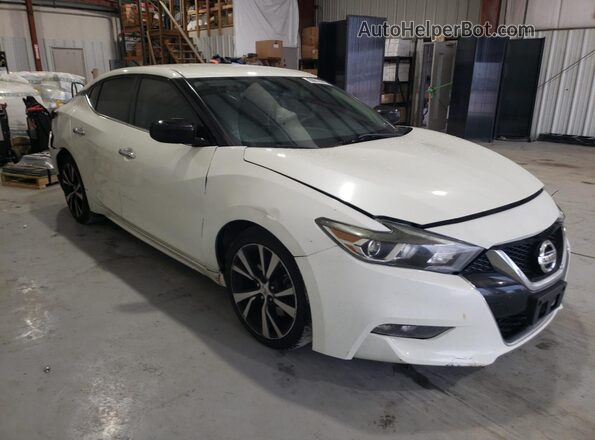 1N4AA6AP2JC404052 2018 NISSAN MAXIMA Белый Передняя правая четверть