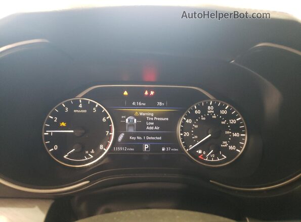 1N4AA6AP2JC404052 2018 NISSAN MAXIMA Белый Вид щитка приборов