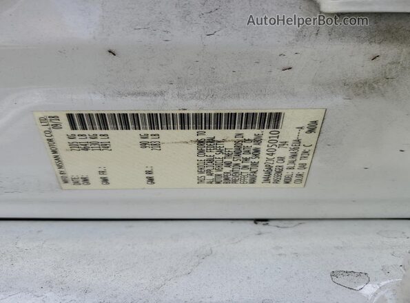 1N4AA6AP2JC405010 2018 NISSAN MAXIMA White Vista del compartimento del motor
