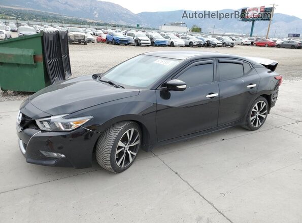 1N4AA6AP3JC383518 2018 NISSAN MAXIMA Black წინა მარცხენა ხედი სამი მეოთხედიდან