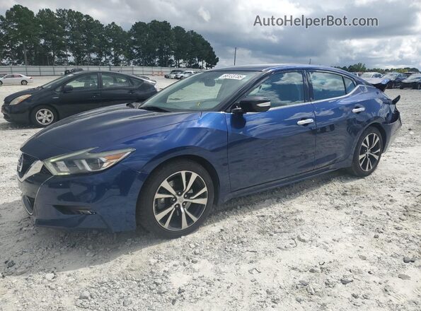 1N4AA6AP5JC361133 2018 NISSAN MAXIMA Синий Передняя левая четверть