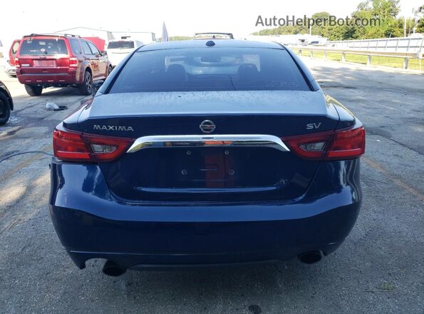 1N4AA6AP5JC369295 2018 NISSAN MAXIMA Blue Widok z tyłu